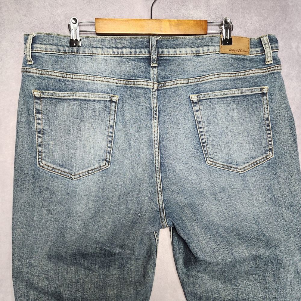 Flag &‎ Anthem Mens Portland Relaxed Fit Jeans size 40x32 Erie Wash Denim